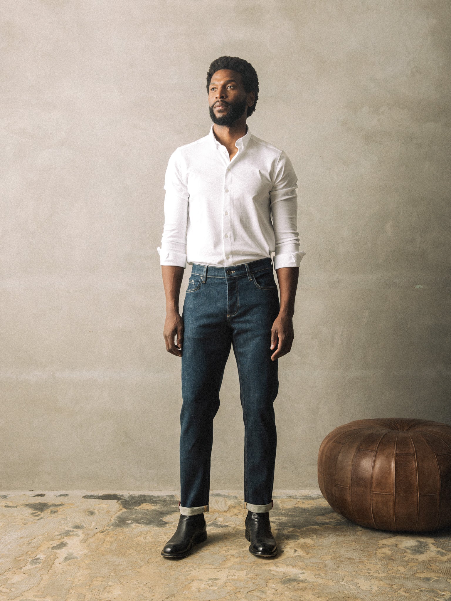 Modelshot / Blue Denim / Detail